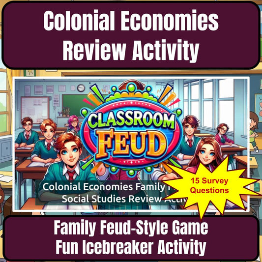Colonial Economies Family Feud Game Social Studies Review Activity CF0218