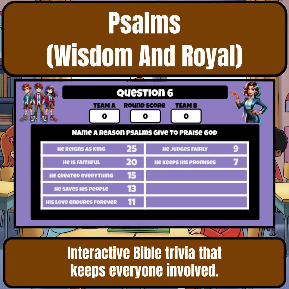 Psalms (Wisdom And Royal) Feud Review BF0022