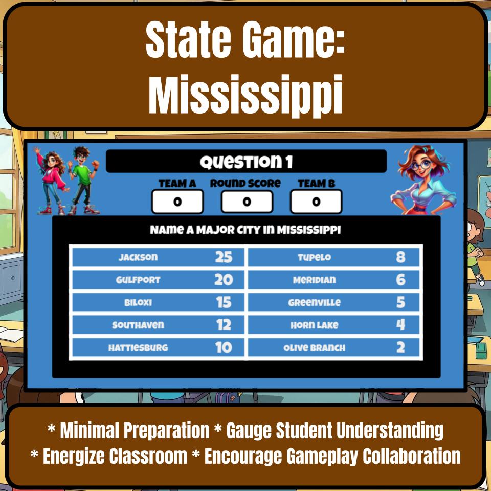Mississippi Social Studies Family Feud Review Game CF0022
