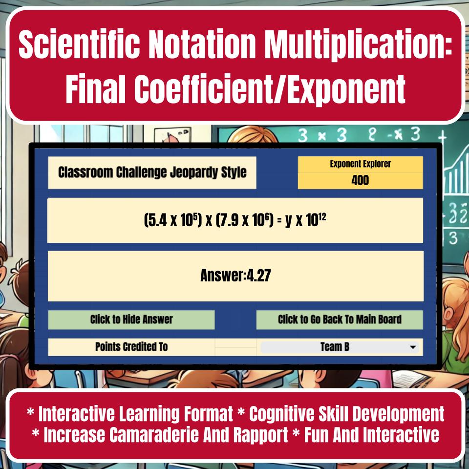 Scientific Notation Multiplication: Final Coefficient/Exponent I0022