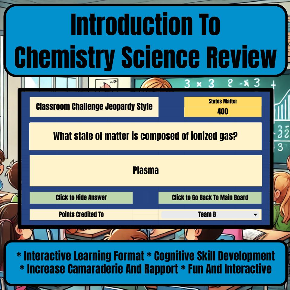 Introduction To Chemistry Jeopardy Science Review I0022