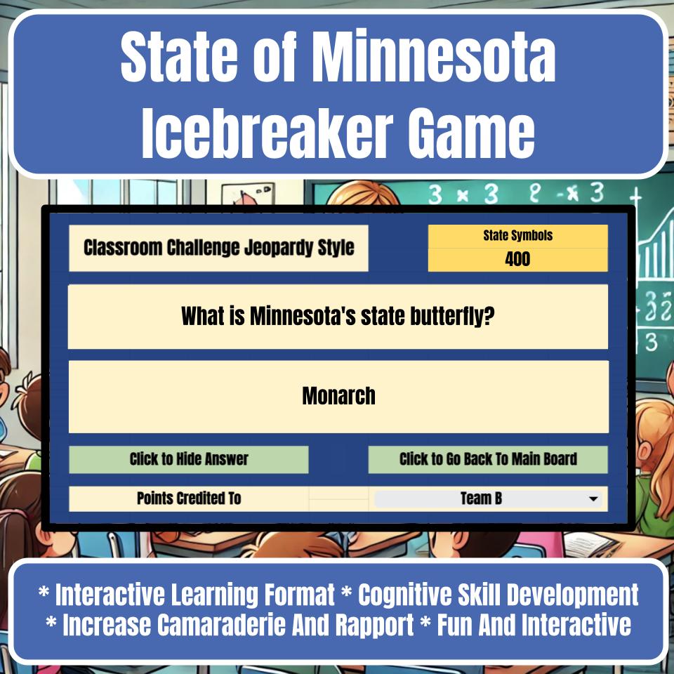 State of Minnesota Jeopardy Game I0022