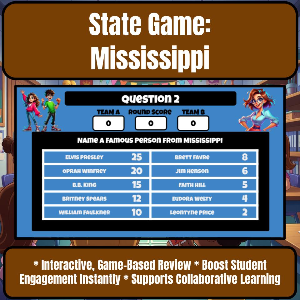 Mississippi Social Studies Family Feud Review Game CF0022