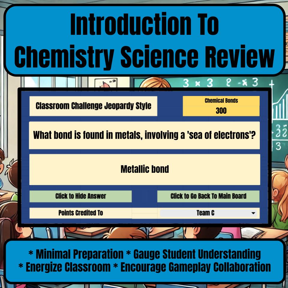 Introduction To Chemistry Jeopardy Science Review I0022