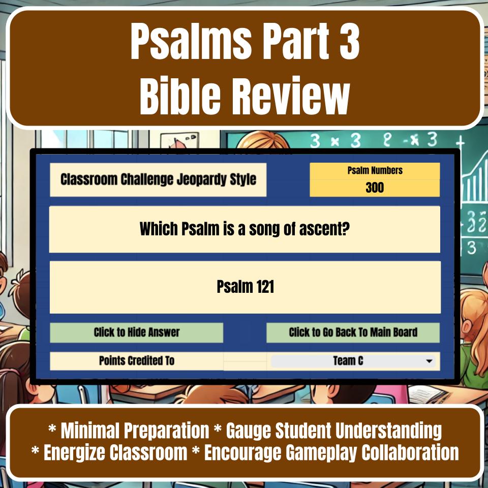 Psalms Part 3 Jeopardy Bible B0022