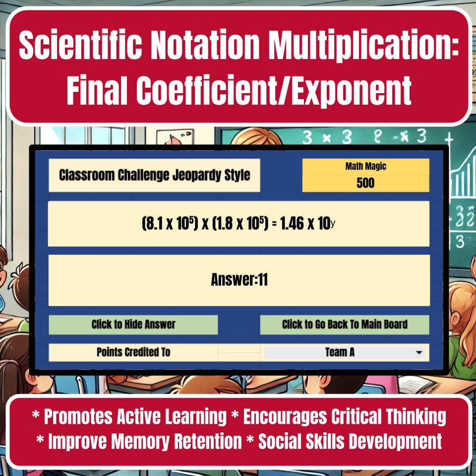 Scientific Notation Multiplication: Final Coefficient/Exponent I0022