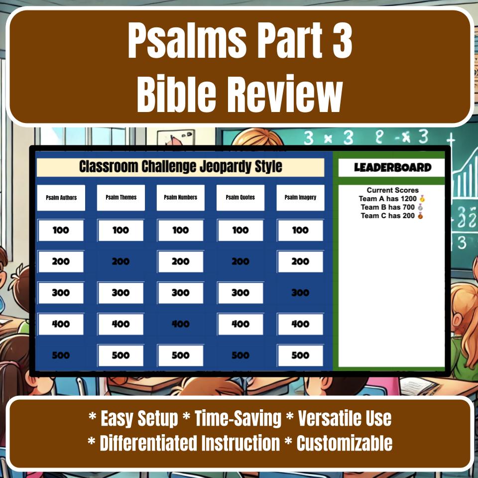 Psalms Part 3 Jeopardy Bible B0022