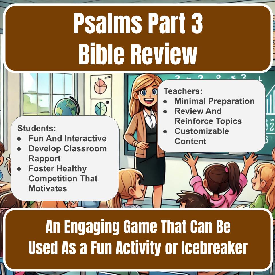 Psalms Part 3 Jeopardy Bible B0022