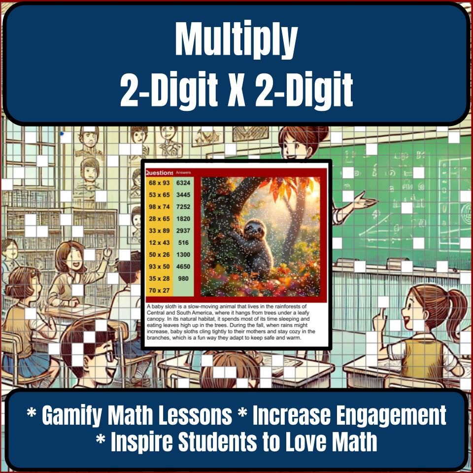 Multiply 2-Digit X 2-Digit Mystery Picture P0220