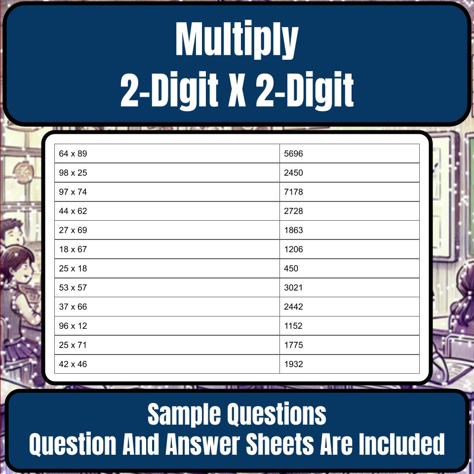 Multiply 2-Digit X 2-Digit Mystery Picture P0220
