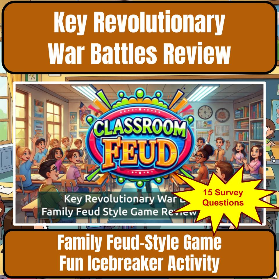 Key Revolutionary War Battles Family Feud Style Game - Review Activity CF0221
