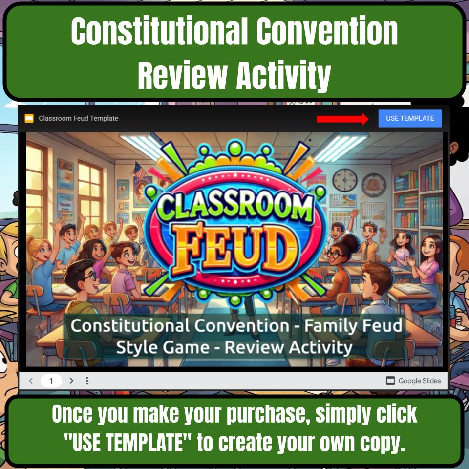 Constitutional Convention Family Feud Style Game - Review Activity CF0223