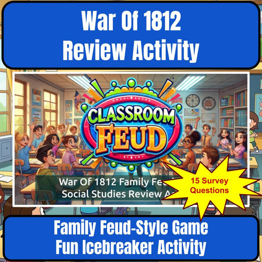 War Of 1812 Family Feud Game Social Studies Review Activity CF0225