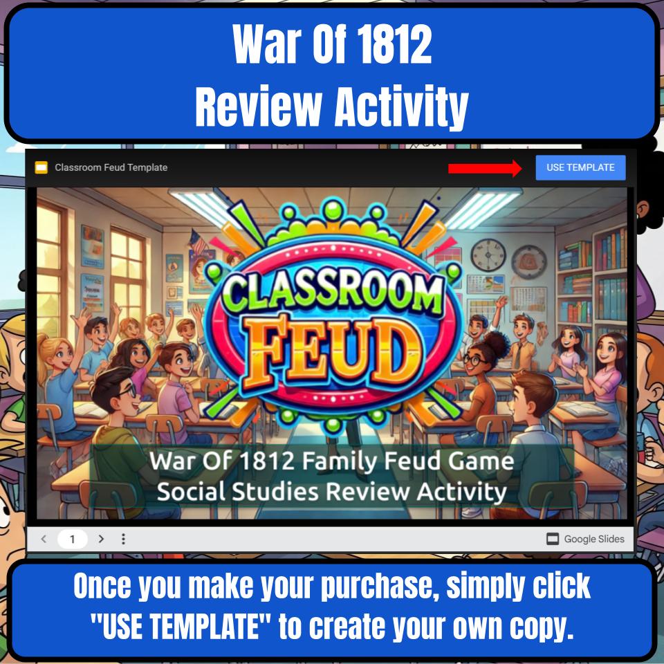 War Of 1812 Family Feud Game Social Studies Review Activity CF0225
