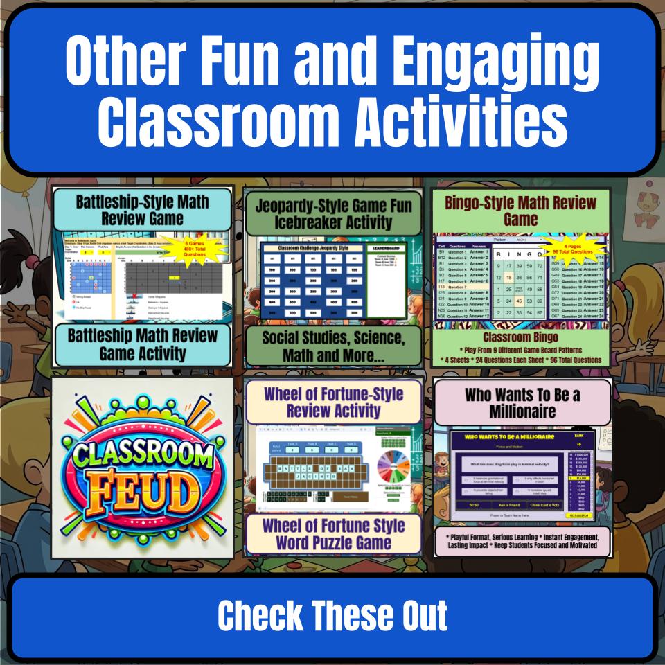 War Of 1812 Family Feud Game Social Studies Review Activity CF0225