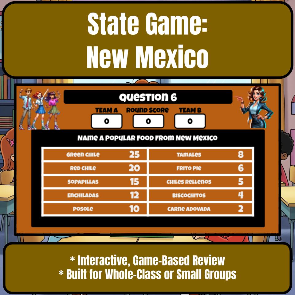 New Mexico Social Studies Family Feud Review Game CF0023