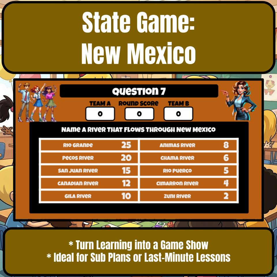 New Mexico Social Studies Family Feud Review Game CF0023