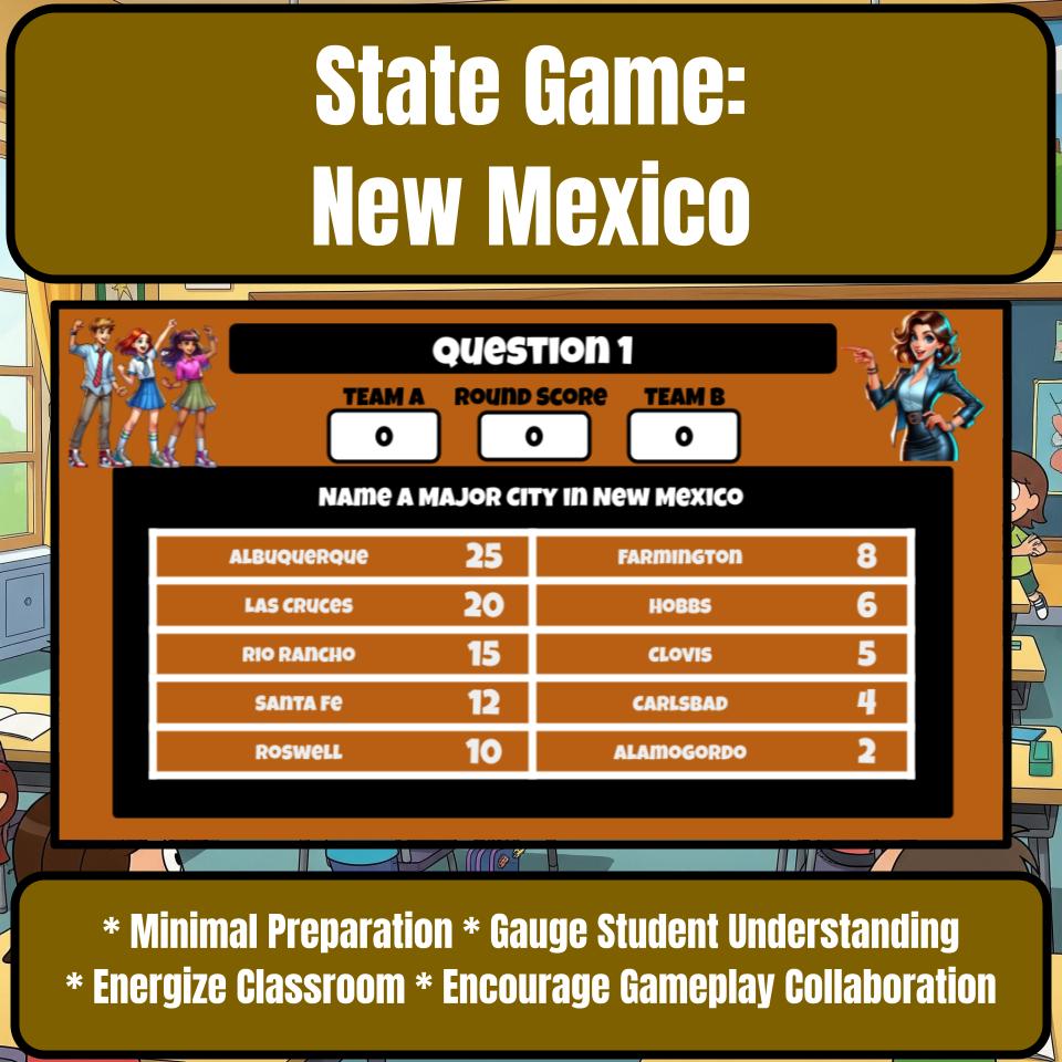New Mexico Social Studies Family Feud Review Game CF0023