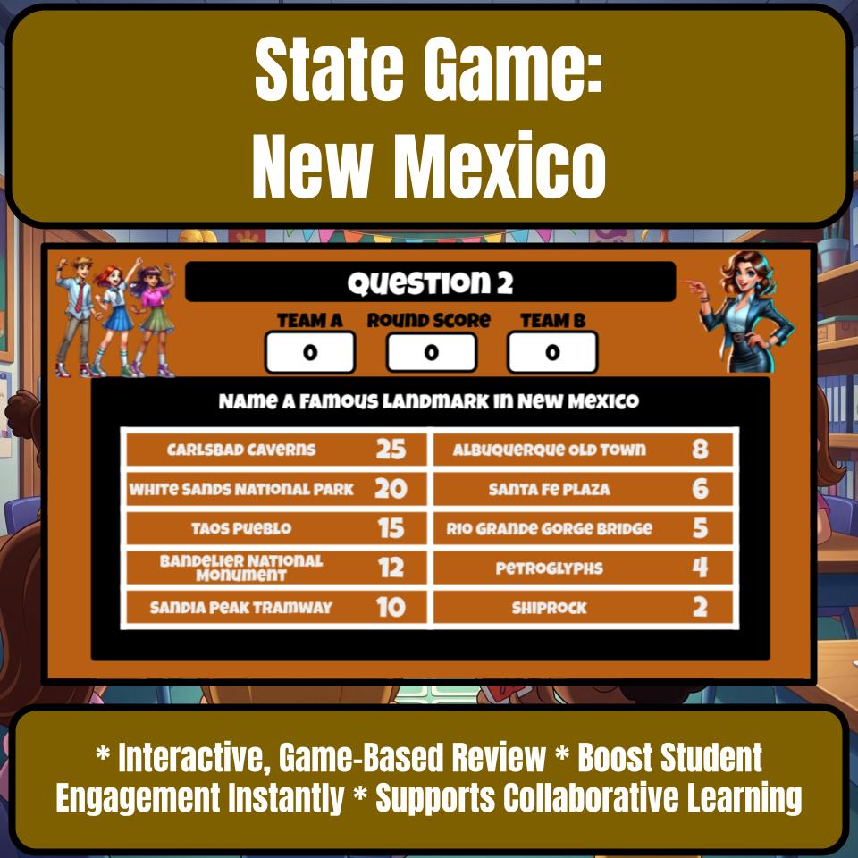New Mexico Social Studies Family Feud Review Game CF0023