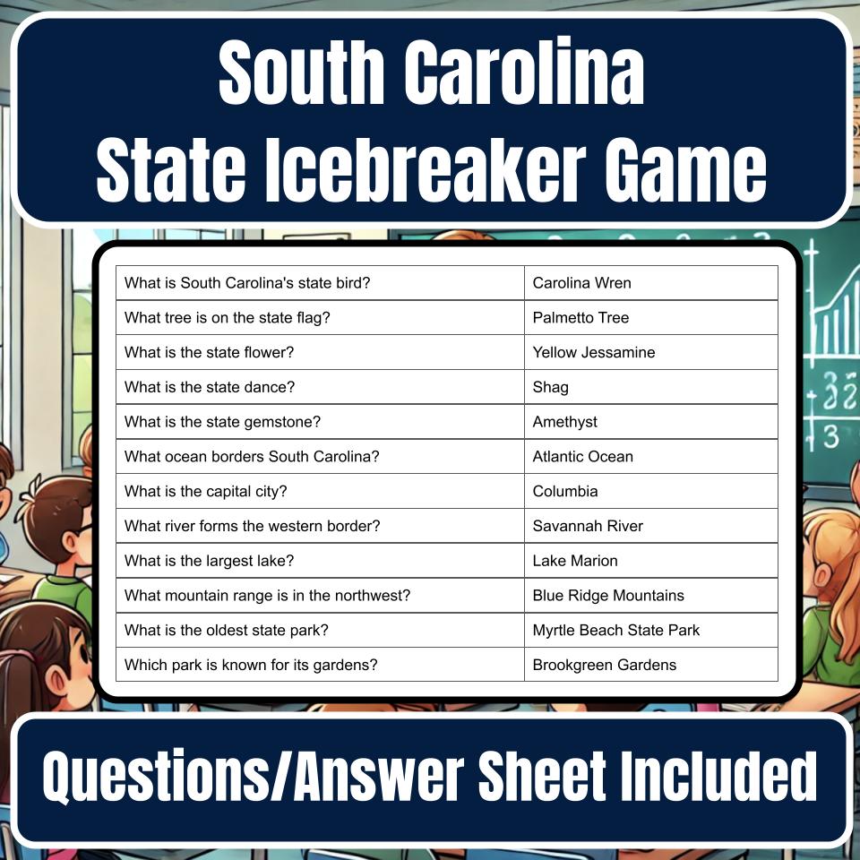 State of South Carolina Jeopardy Game I0023