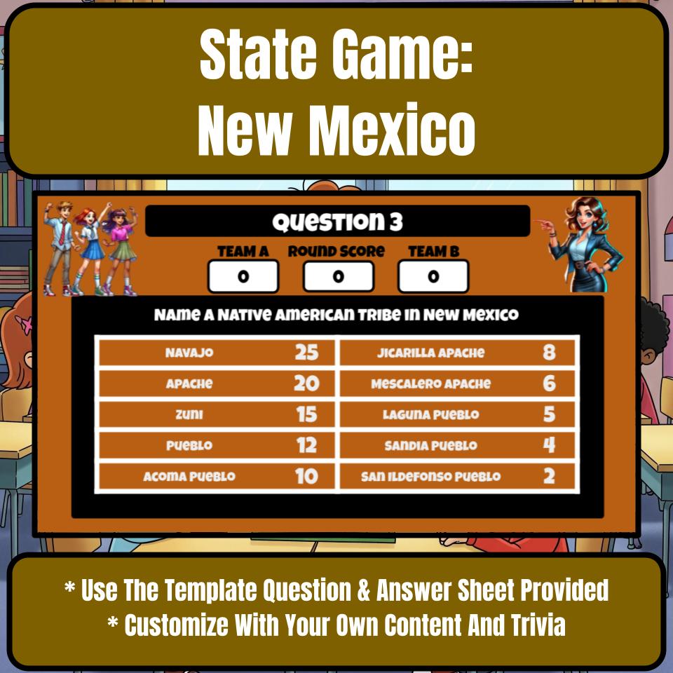 New Mexico Social Studies Family Feud Review Game CF0023