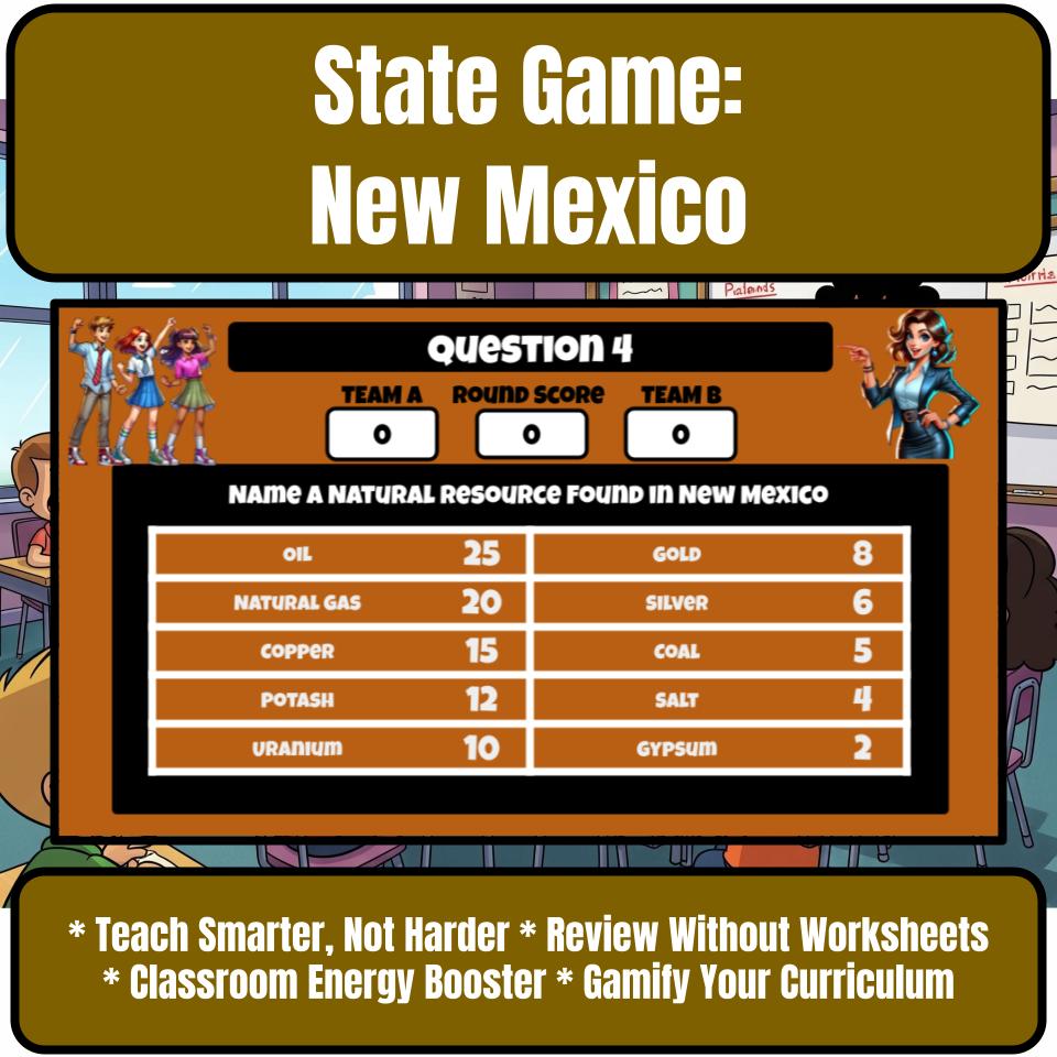 New Mexico Social Studies Family Feud Review Game CF0023