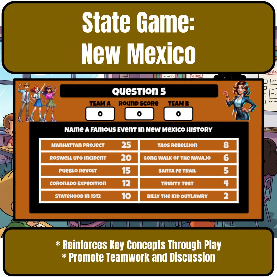 New Mexico Social Studies Family Feud Review Game CF0023