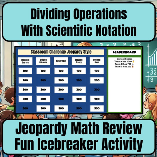 Dividing Operations With Scientific Notation Jeopardy Math Review I0024