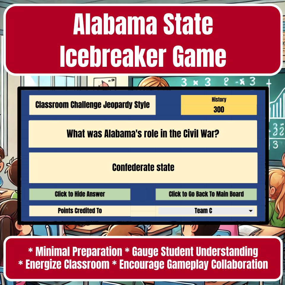 State of Alabama Jeopardy Game I0024