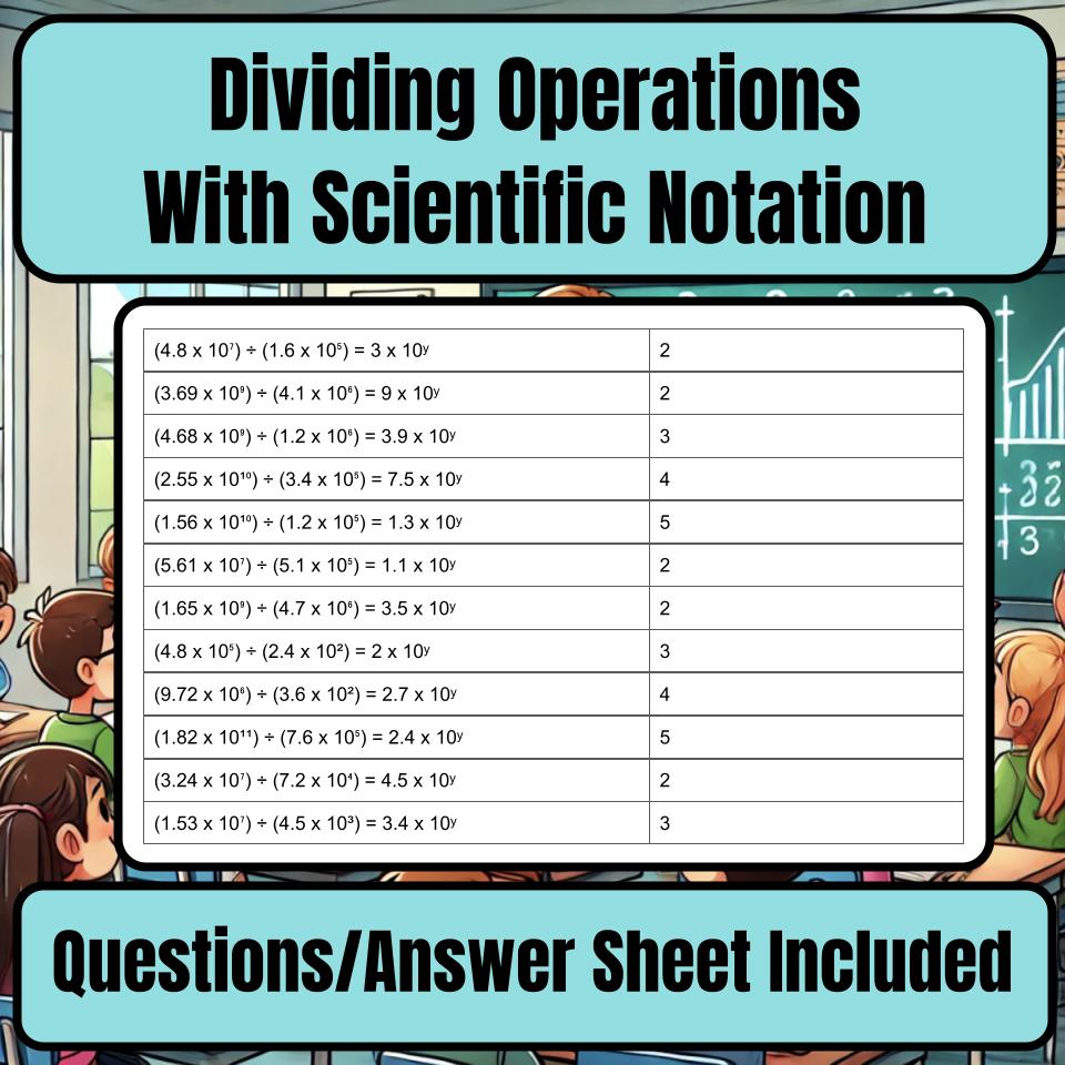 Dividing Operations With Scientific Notation Jeopardy Math Review I0024