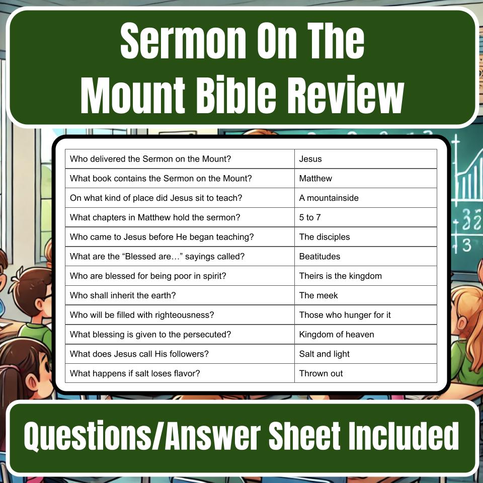 Sermon On The Mount Jeopardy Bible B0024