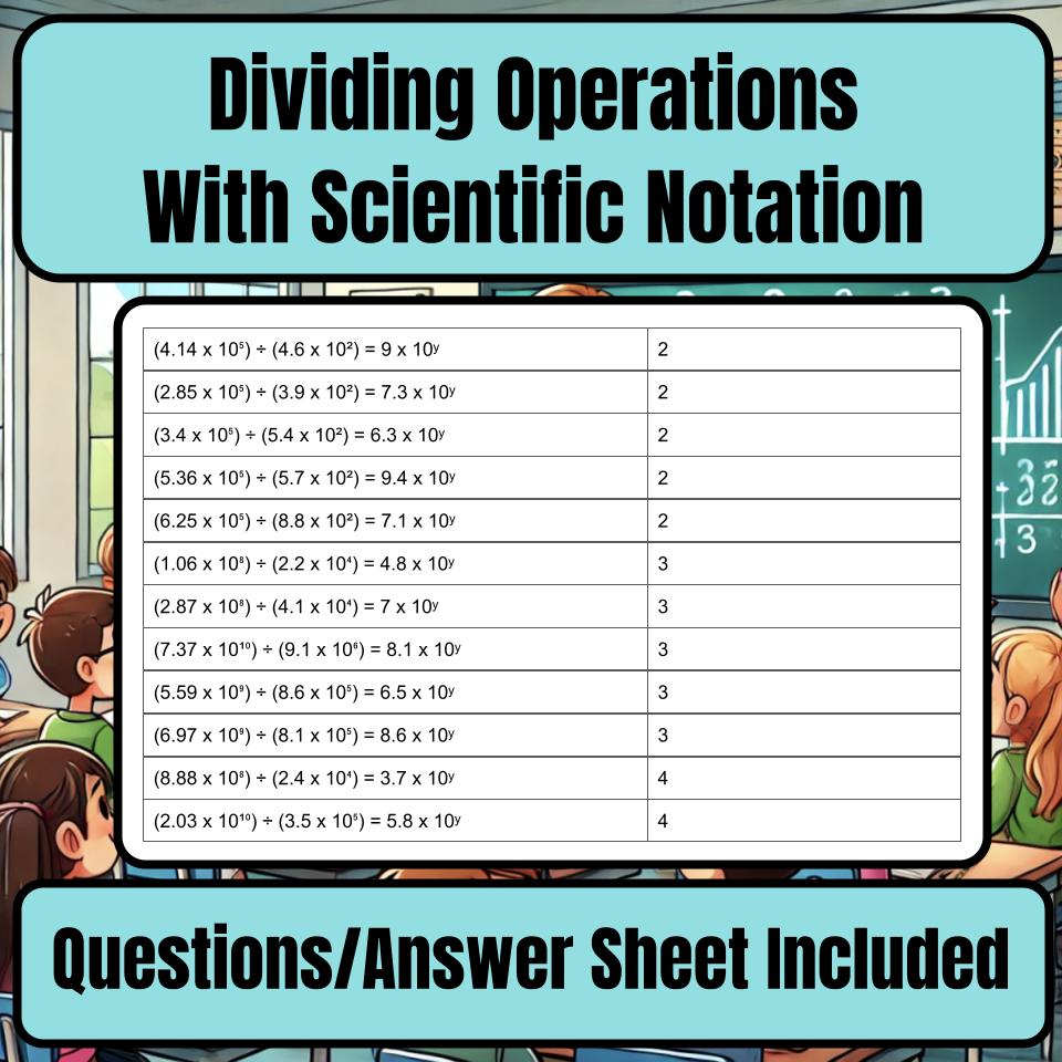 Dividing Operations With Scientific Notation Jeopardy Math Review I0024