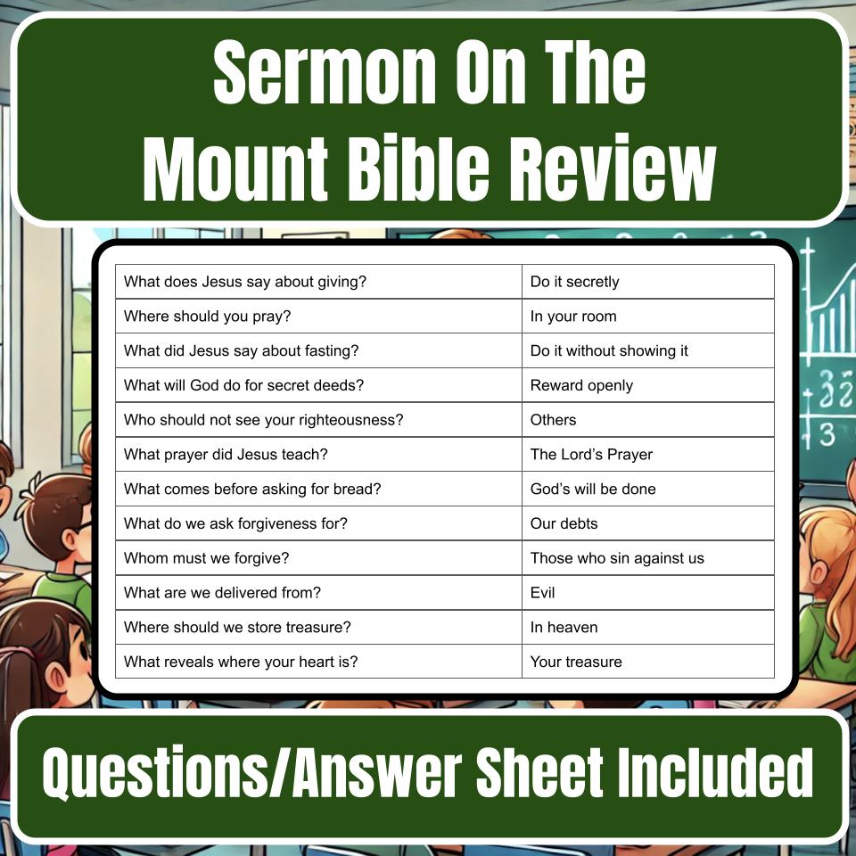 Sermon On The Mount Jeopardy Bible B0024