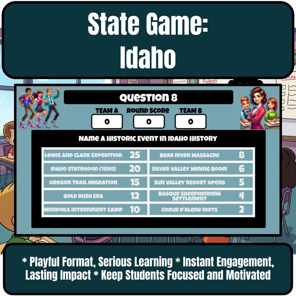 Idaho Social Studies Family Feud Review Game CF0025