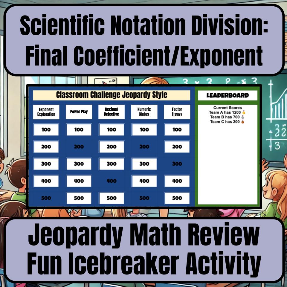 Scientific Notation Division: Final Coefficient/Exponent I0025