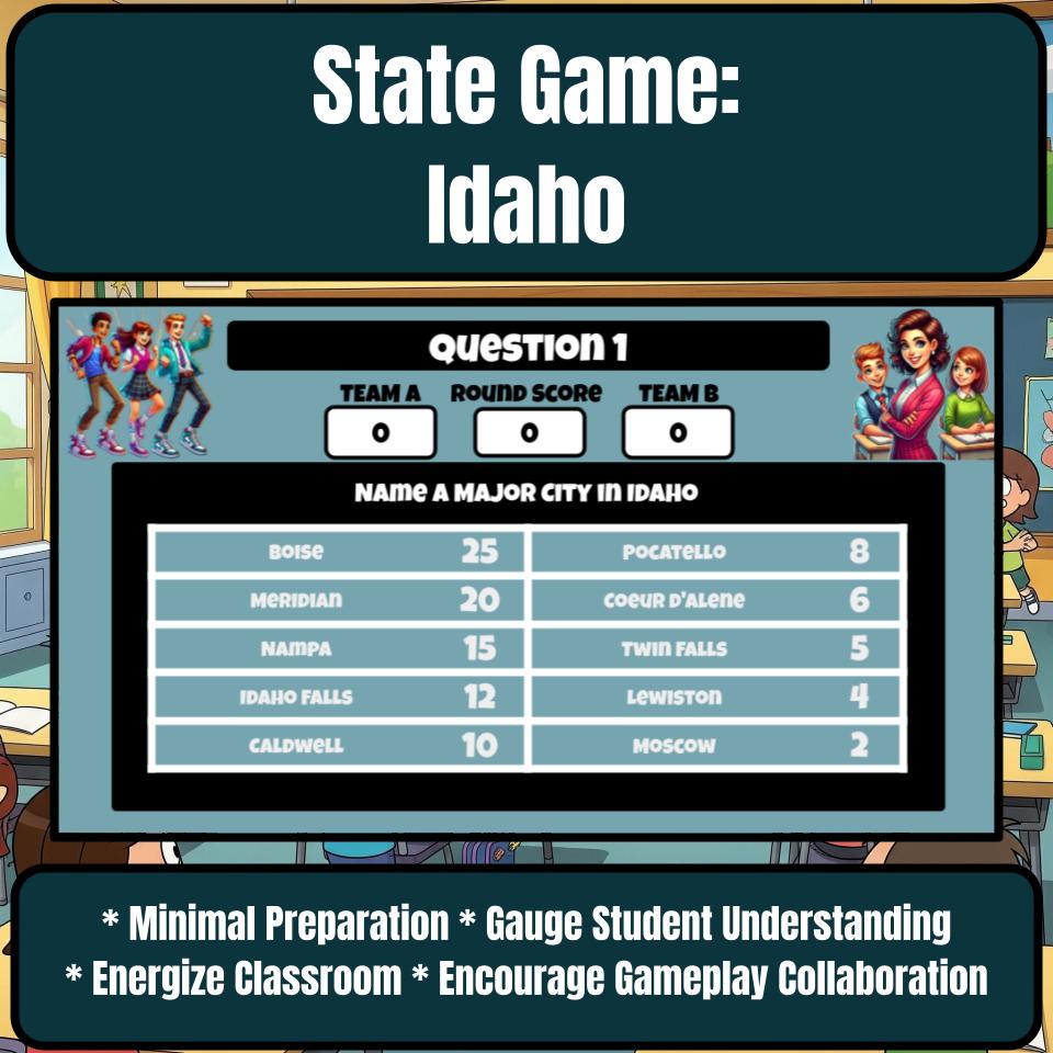 Idaho Social Studies Family Feud Review Game CF0025