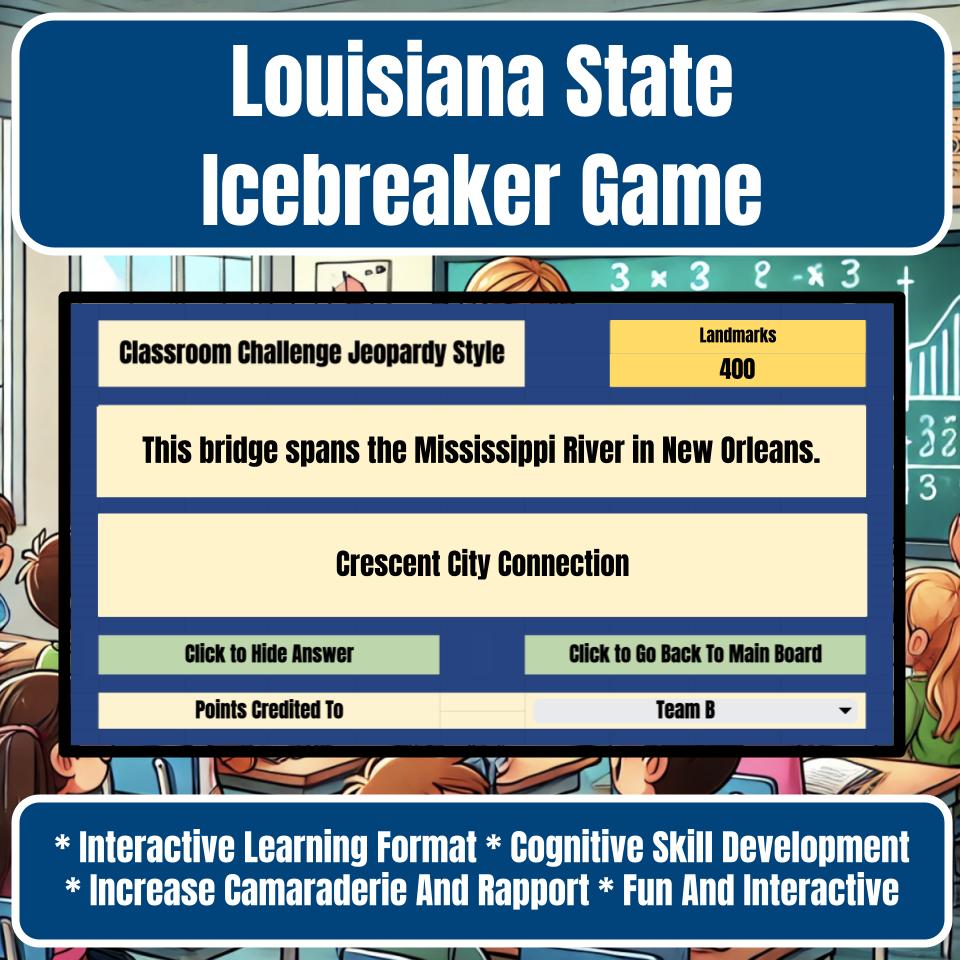 State of Louisiana Jeopardy Game I0025