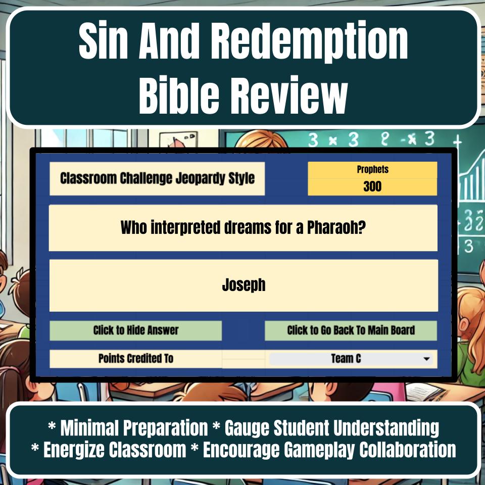 Sin And Redemption Jeopardy Bible B0025