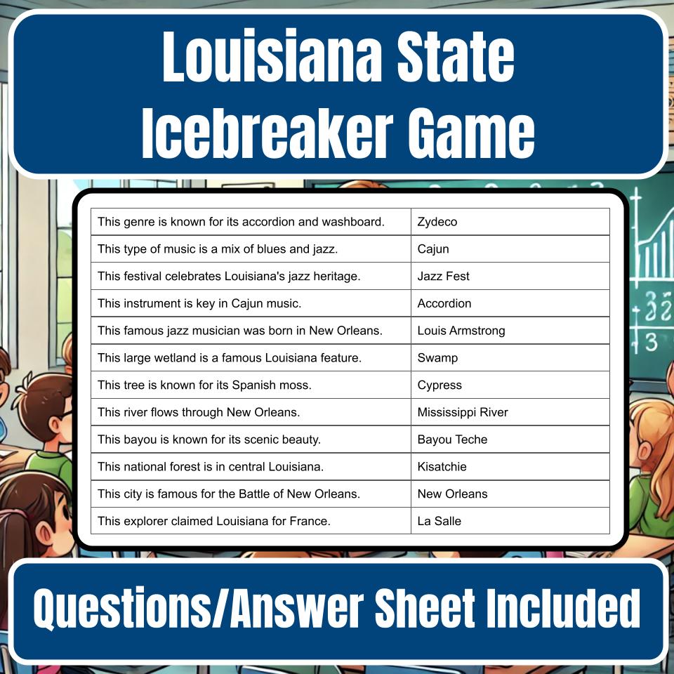 State of Louisiana Jeopardy Game I0025