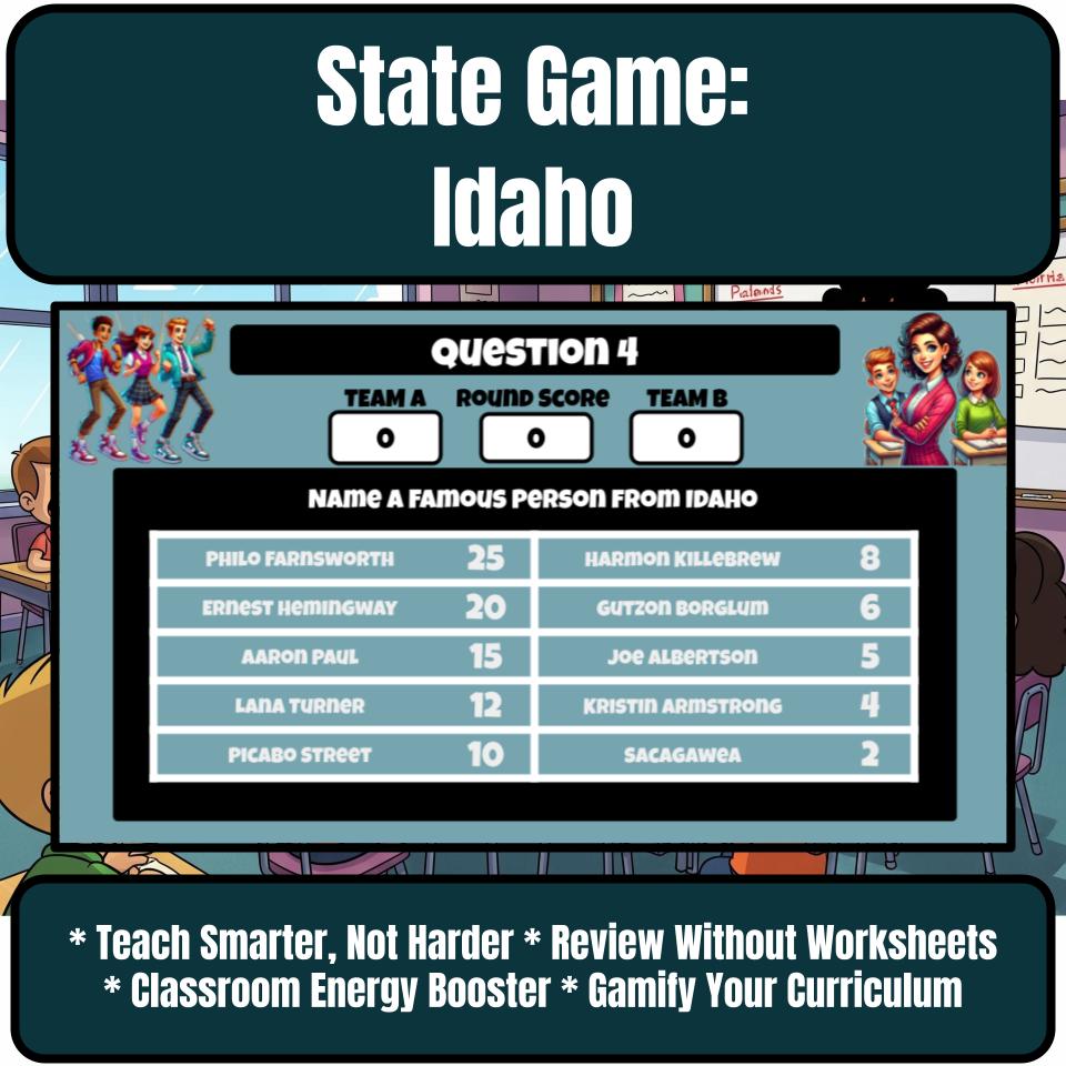 Idaho Social Studies Family Feud Review Game CF0025
