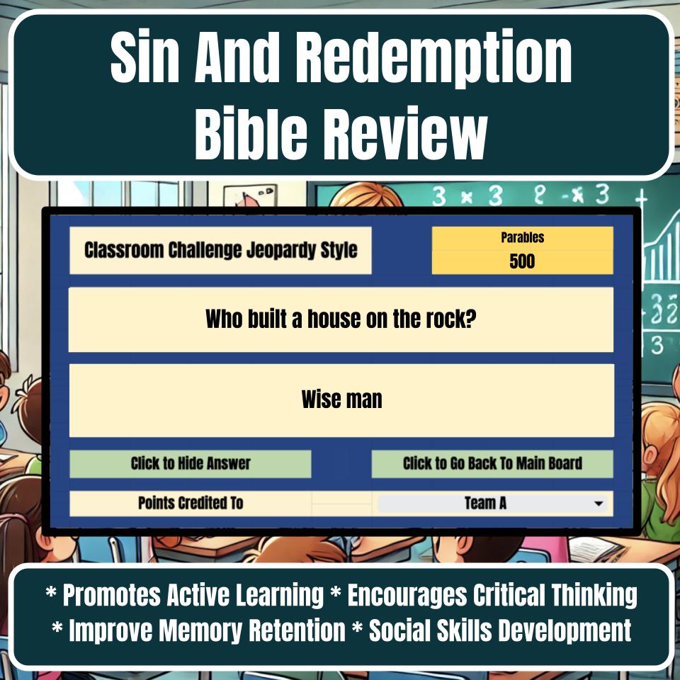 Sin And Redemption Jeopardy Bible B0025