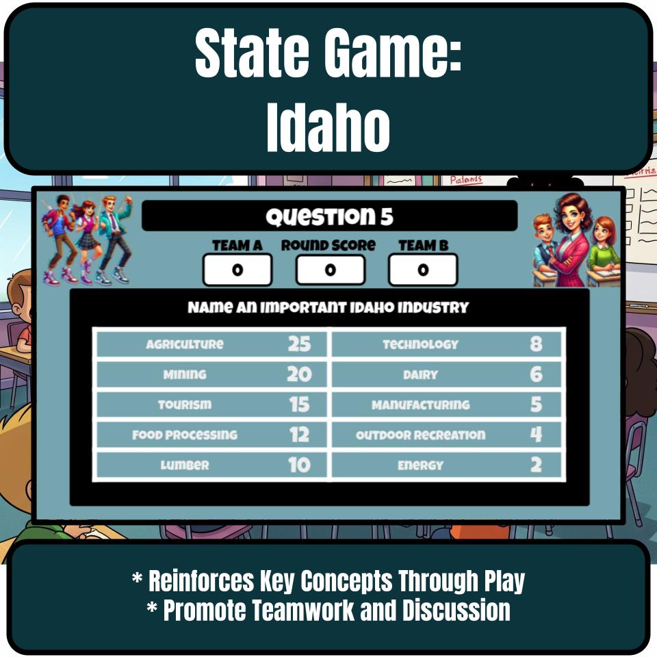Idaho Social Studies Family Feud Review Game CF0025