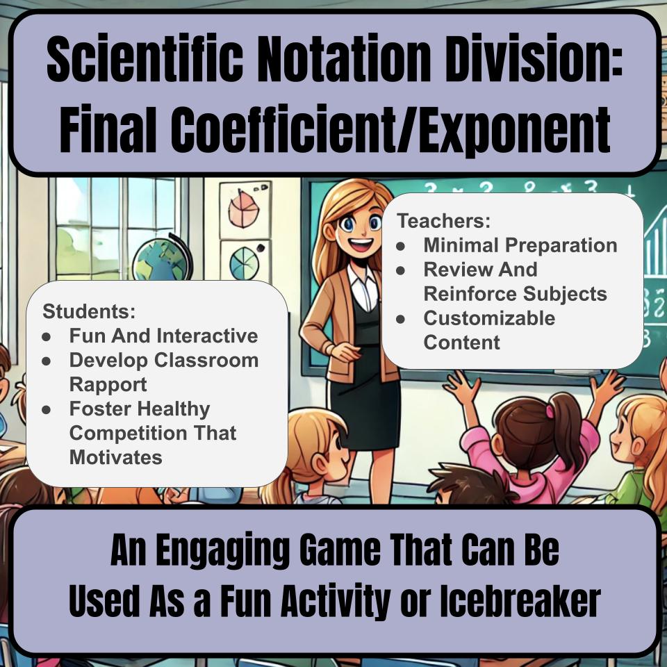 Scientific Notation Division: Final Coefficient/Exponent I0025
