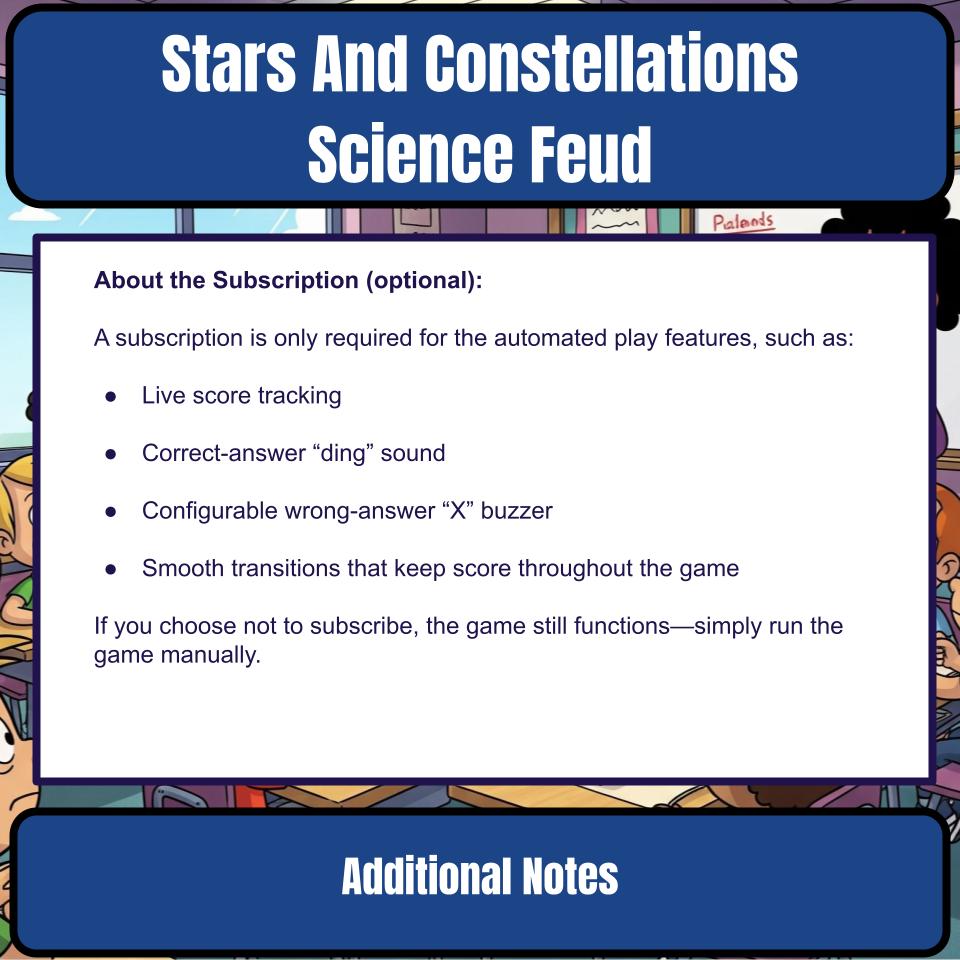 Stars And Constellations Science Feud Review CF0026