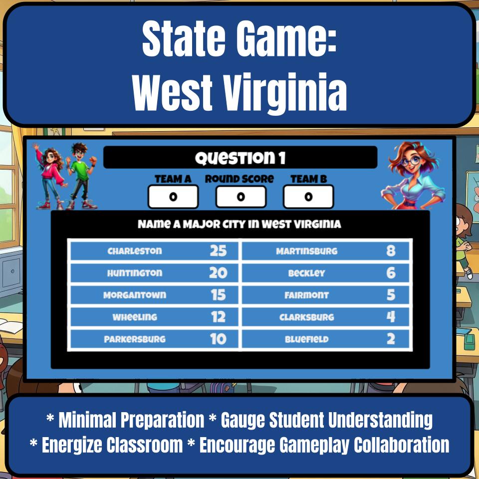 West Virginia Social Studies Family Feud Review Game CF0026