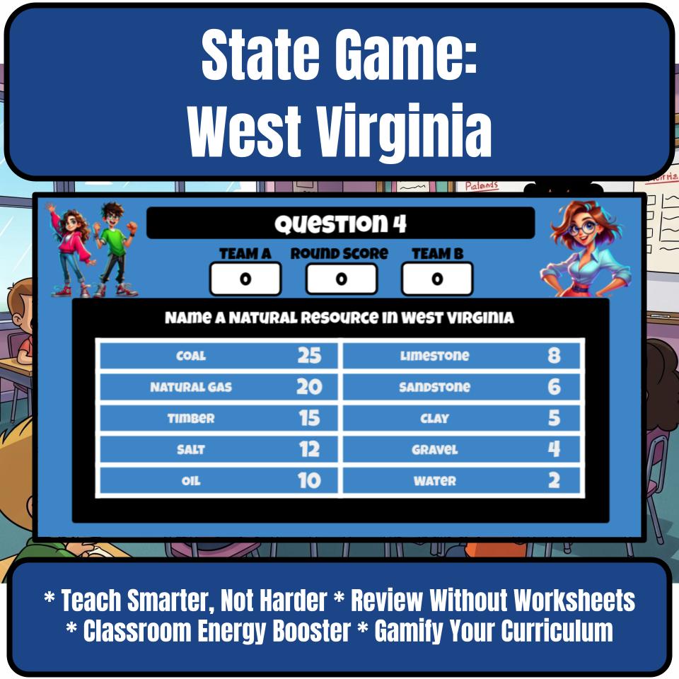 West Virginia Social Studies Family Feud Review Game CF0026