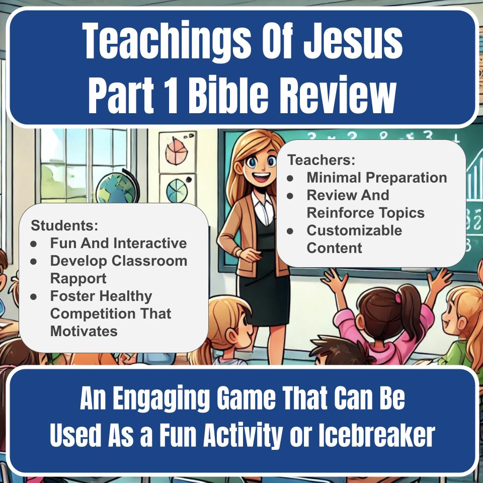 Teachings Of Jesus Part 1 Jeopardy Bible B0026