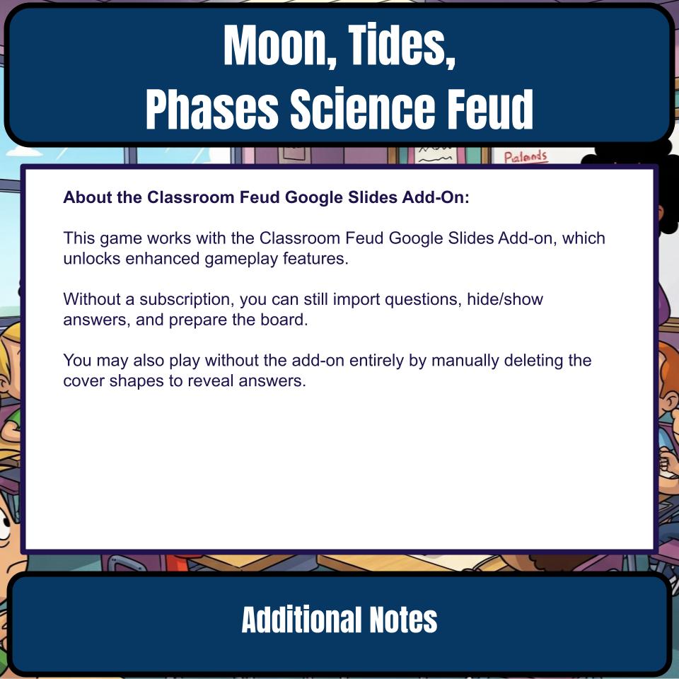 Moon, Tides, Phases Science Feud Review CF0027