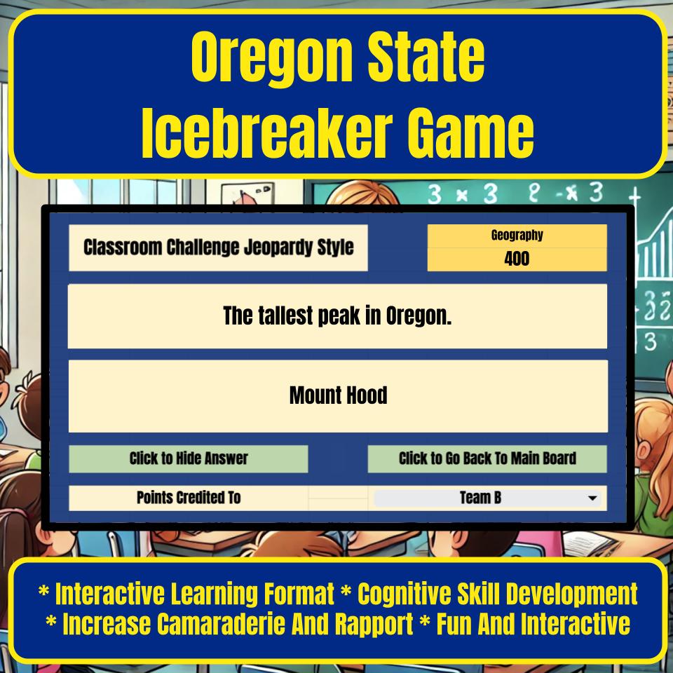 State of Oregon Jeopardy Game I0027