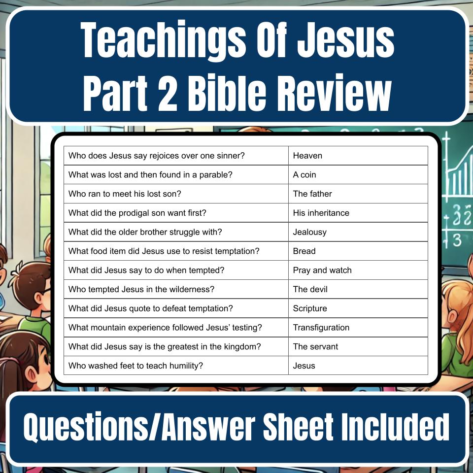 Teachings Of Jesus Part 2 Jeopardy Bible B0027